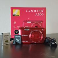 Nikon Coolpix A300 20MP CCD Rossa in scatola