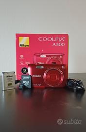 Nikon Coolpix A300 20MP CCD Rossa in scatola