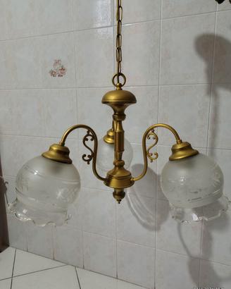 Lampadario dorato