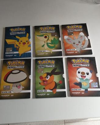Lotto di 6 DVD Pokémon numeri:1-3-4-6-7-8