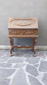 Secretaire scrittoio a ribalta vintage in legno