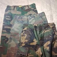 3 x pantaloni militari uomo camo cargo softair
