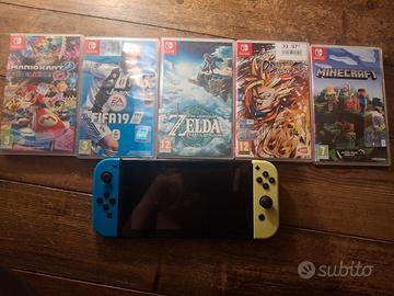 nintendo switch con joystick originali +giochi