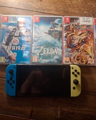 nintendo switch con joystick originali +giochi