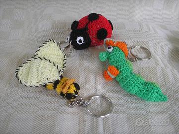 Portachiavi vari animaletti ad uncinetto