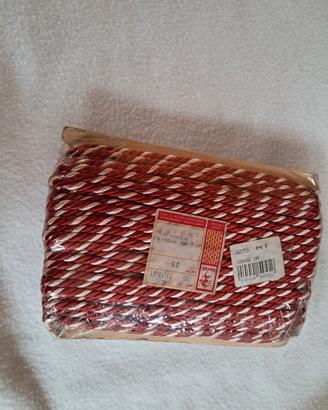 Cordoncino ritorto lucido bicolore mm 5