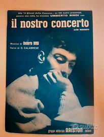 Spartito Bindi "Il nostro concerto " 1960