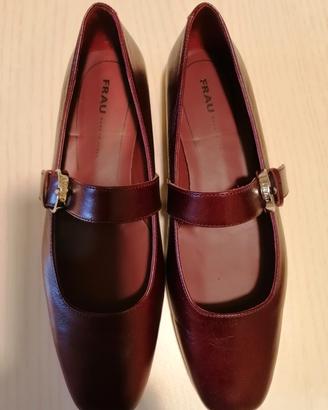 Ballerine vera pelle bordeaux FRAU 