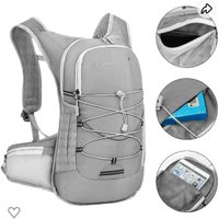 Zaino Grigio con sacca d'acqua