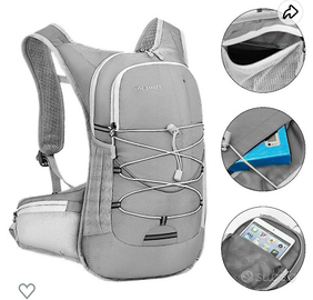 Zaino Grigio con sacca d'acqua