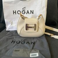 Borsa hogan Hobo mini h-bag in pelle martellata