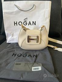 Borsa hogan Hobo mini h-bag in pelle martellata