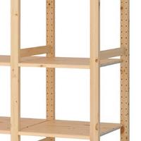 Montante e ripiani per scaffale di legno Ikea Ivar