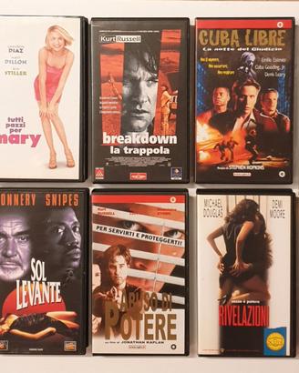 Lotto di 10 VHS Videocassette Film di Vari Generi