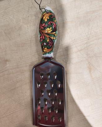 GRATTUGIA in ceramica e acciaio inox,  caltagirone