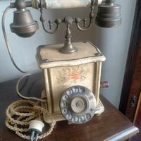 Raro telefono antico stile fiorentino dipinto a ma