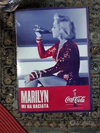 lamiera pubblicitaria coca cola marilyn cm45x32