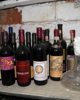 Collezione di bottiglie di vino dal 1988