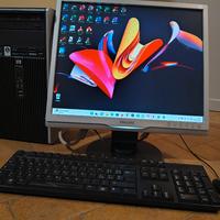 COMPUTER FISSO DESKTOP VELOCE SSD COMPLETO MONITOR