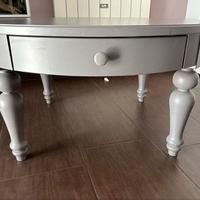 Tavolino basso rotondo IKEA, colore grigio chiaro