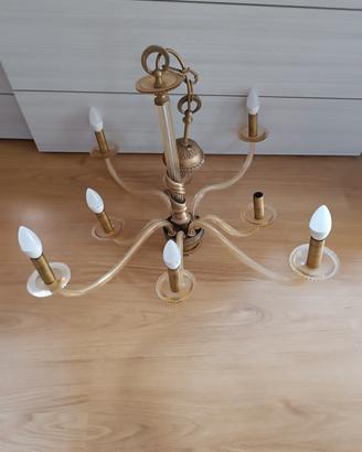 lampadario di murano a otto luci