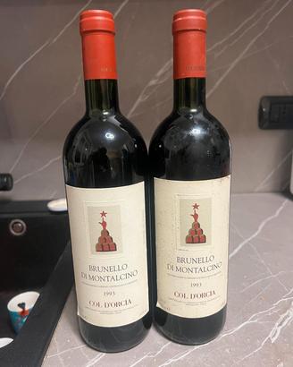 2 bottiglie di brunello di Montalcino 1991