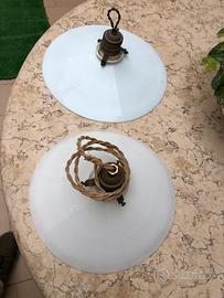 Lampade piattino in vetro opaline