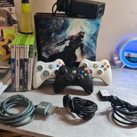 xbox 360+3 pad+5 giochi leggere descrizione 