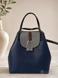 Borsa La Martina blu navy e grigia
