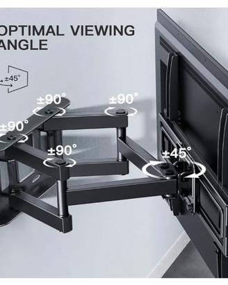 Porta tv da parete orientabile e inclinabile