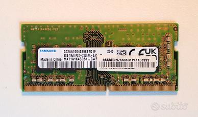 8GB RAM SAMSUNG DDR4 PC4-3200AA SODIMM