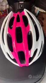 Casco bici corsa /MTB bianco e rosa