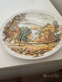 Piatti in ceramica raffigurante  le 4 stagioni