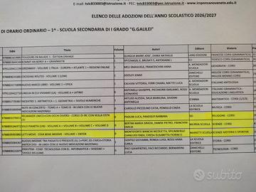 Libri per la 1^media scuola Ponzano Veneto Treviso