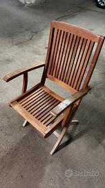 Sedia giardino in teak Viktoria