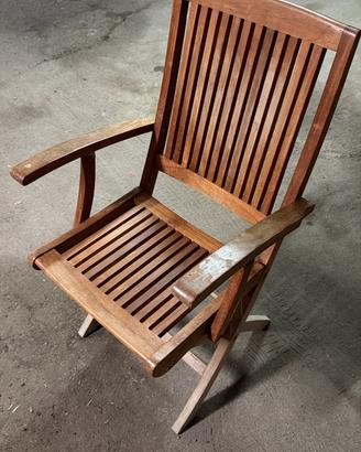 Sedia giardino in teak Viktoria