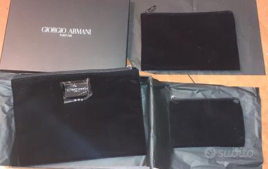pochette, pochette in velluto, Giorgio Armani,