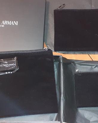 pochette, pochette in velluto, Giorgio Armani,