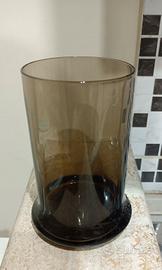 Vaso vintage in vetro cristallo ambrato