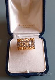 Anello eternity a fascia oro argento zirconi