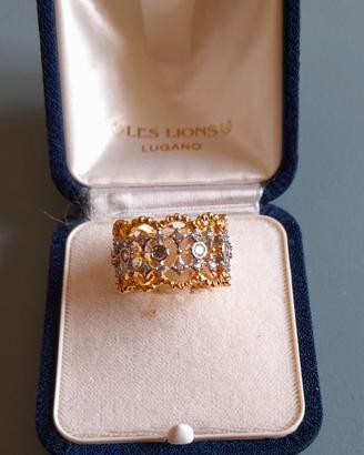 Anello eternity a fascia oro argento zirconi