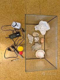 ACQUARIO COMPLETO DI FILTRO TERMOMETRO PLAFONIERA