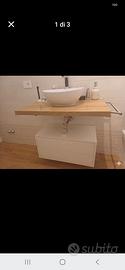 Mobile bagno+lavabo+ specchio ,luce led e pensile