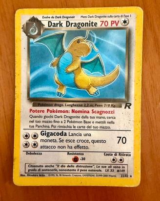 Dark Dragonite carta pokemon NO HOLO 22/82