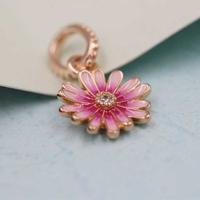 PANDORA Charm pendente Margherita rosa 788771C01