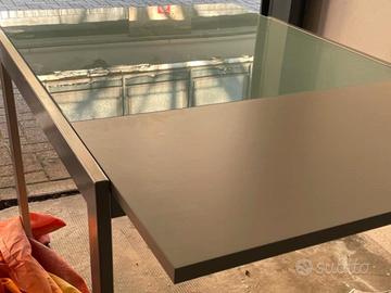 Tavolo cucina vetro temperato + sedie calligaris