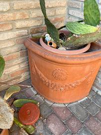 Vaso ad Angolo in Terracotta da Giardino
