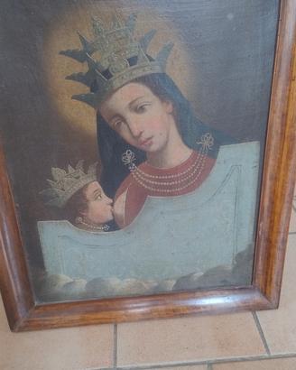 Madonna con bambino che allatta