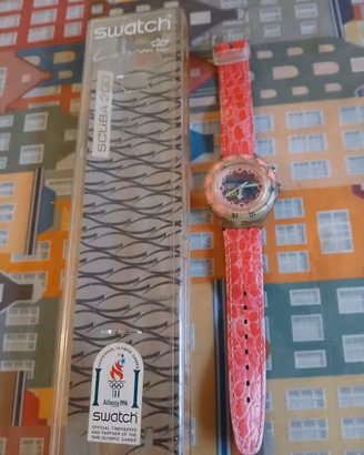 Orologio swatch swiss made scuba 200 rosa 