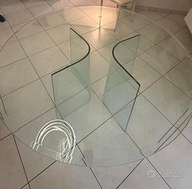 Tavolo in cristallo 120cm circolare